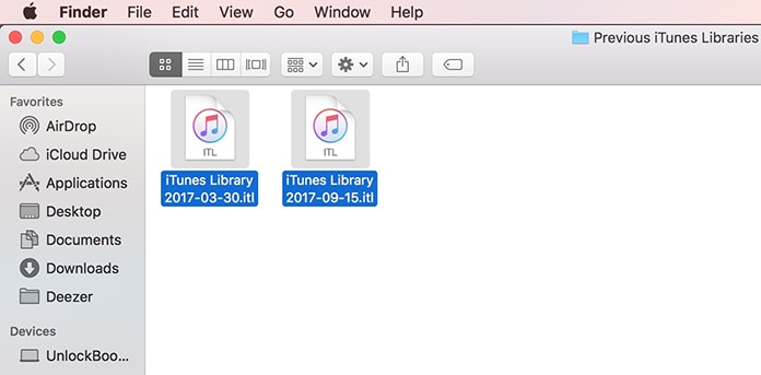 The File Itunes Library.itl Mac